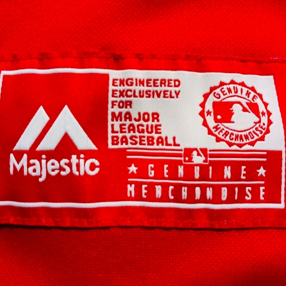 Majestic St Louis Cardinals MLB Red Button Down Baseball Jersey Men’s Size 1X - Picture 5 of 7